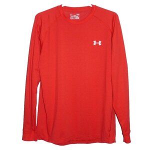 UNDER ARMOUR Fitted lightweight long sleeve red pullover shirt Men's size L